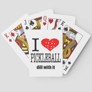 Jeu De Cartes Aneth de Pickleball de coeur du cadeau I de boule