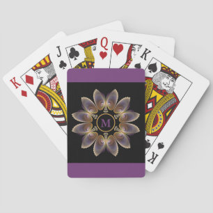 Jeu De Cartes Ange Abstraite ailes Mandala Monogramme fractal