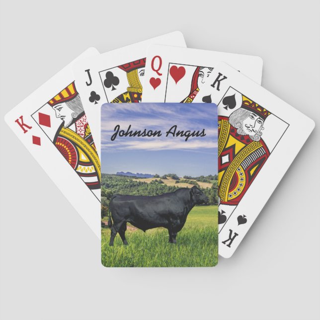 Jeu De Cartes Angle noir personnalisé (dos)