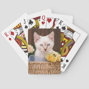 Jeu De Cartes Animaux de bébés cutest Roses chats et jaunes