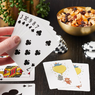 Jeu De Cartes Animaux de fête tenant un ballon