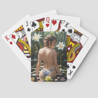 Jeu De Cartes Anime fille de l'eau jouant aux cartes