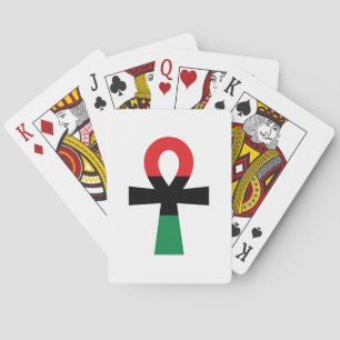 Jeu De Cartes Ankh rouge, noir et vert