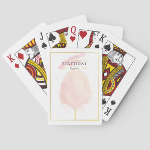 Jeu De Cartes Anniversaire Candy Cotton Aquarelle Élégant