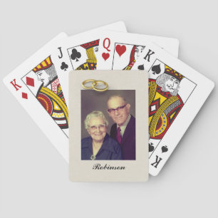 Jeu De Cartes Anniversaire de mariage - Or personnalisé