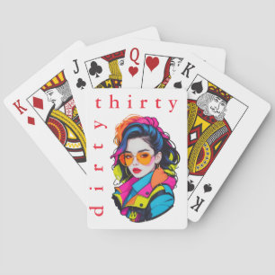 Jeu De Cartes Anniversaire de Retro Neon