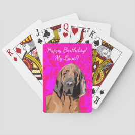 Jeu De Cartes Anniversaire Editable Blood Hound photo & texte