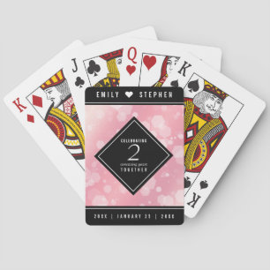 Jeu De Cartes Anniversaire Mariage élégant du 2e Rose Quartz