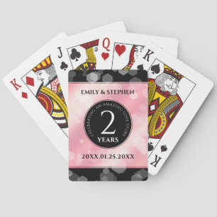 Jeu De Cartes Anniversaire Mariage élégant du 2e Rose Quartz