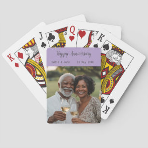 Jeu De Cartes Anniversaire Photo moderne Poker Cartes violet