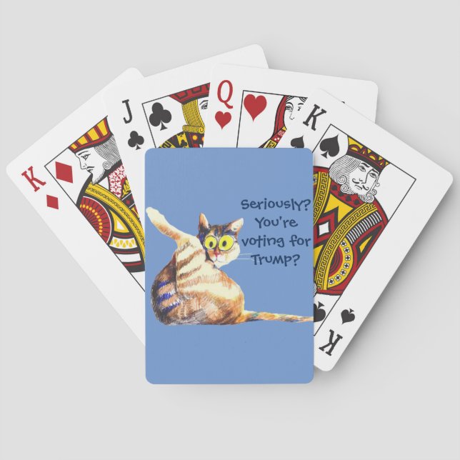 Jeu De Cartes Anti-trump Biden Harris Funny Cat 2020 (dos)