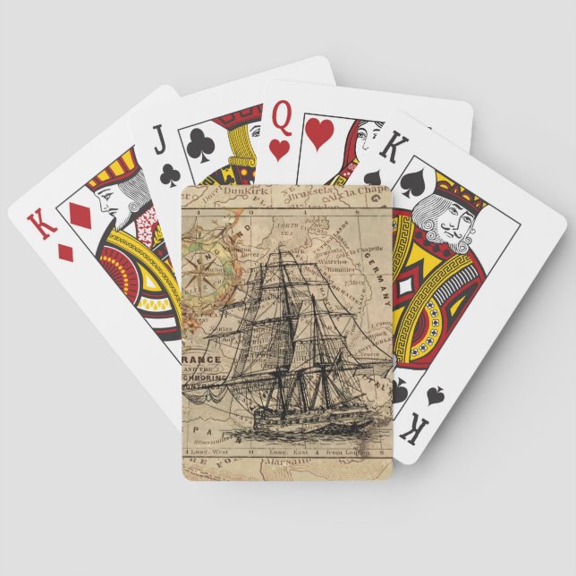 Jeu De Cartes Antique Old General France (dos)