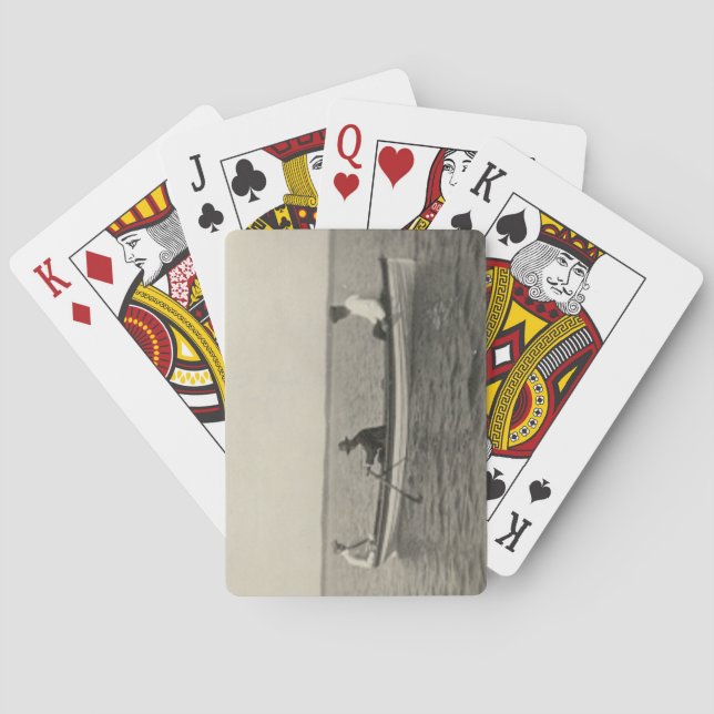 Jeu De Cartes Antique Style Ancien Amis Bateau Playing Cartes (dos)