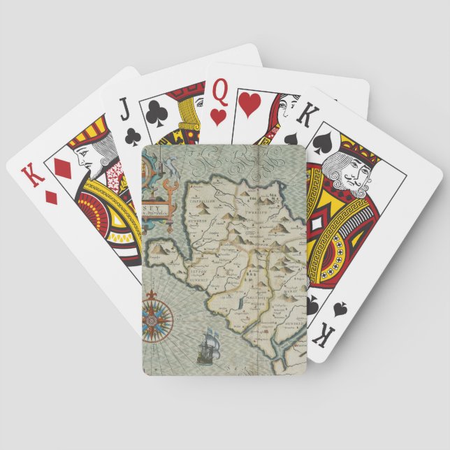 Jeu De Cartes Antique vieille carte inspirée (7) (dos)