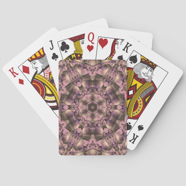 Jeu De Cartes Antiquité rose victorienne (dos)