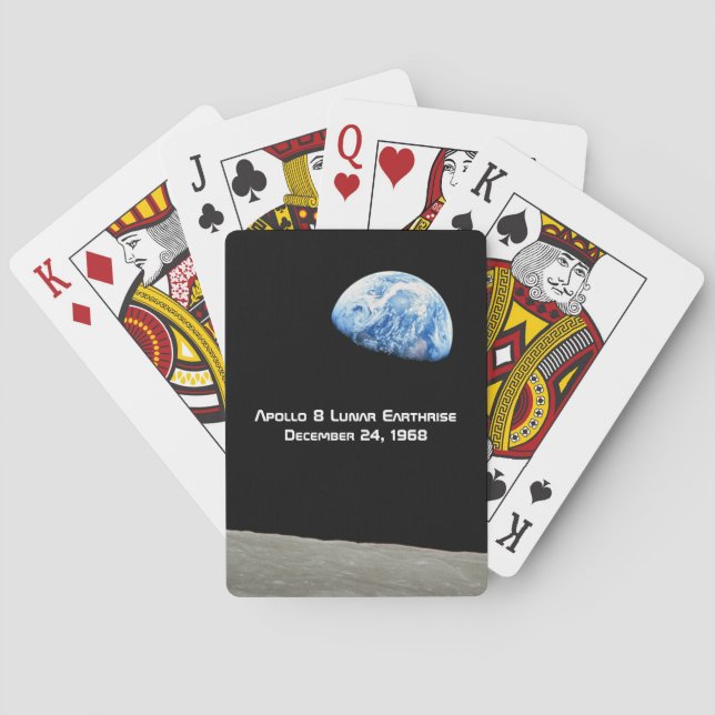 Jeu De Cartes Apollo 8 Lunar Earthrise 50e Anniversaire (dos)