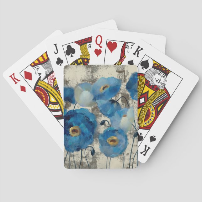 Jeu De Cartes Aquamarine Floral (dos)