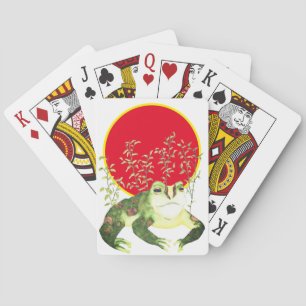 Jeu De Cartes Aquarelle Art Grenouille verte