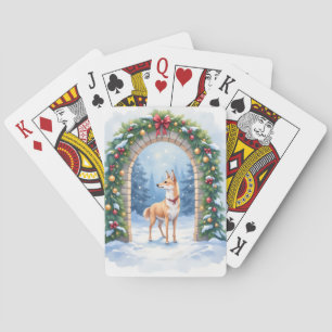 Jeu De Cartes Aquarelle Azawakh Neigeux Arche de Pierre Noël
