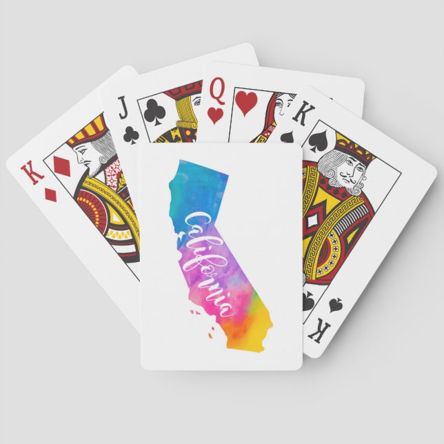 Jeu De Cartes Aquarelle Californie (dos)