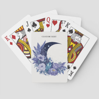 Jeu De Cartes Aquarelle de lune personnalisée Céleste pourpre