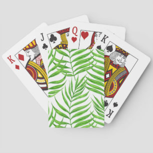 Jeu De Cartes Aquarelle feuille de palme