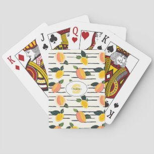 Jeu De Cartes Aquarelle Mango Motif avec Feuilles verts (2)