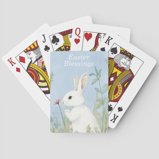 Jeu De Cartes Aquarelle minimaliste Carte pour notes de Pâques (dos)