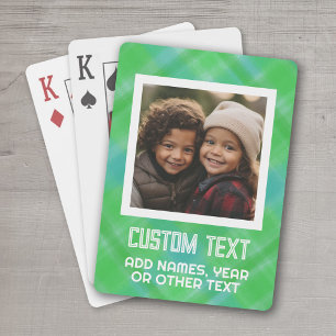 Jeu De Cartes Aquarelle moderne colorée - Photo et texte