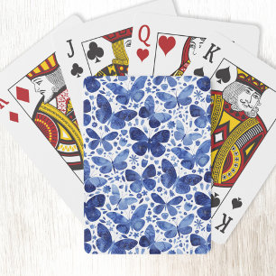 Jeu De Cartes Aquarelle papillon bleu