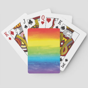 Jeu De Cartes Aquarelle Rainbow Pride brillant Vibrant