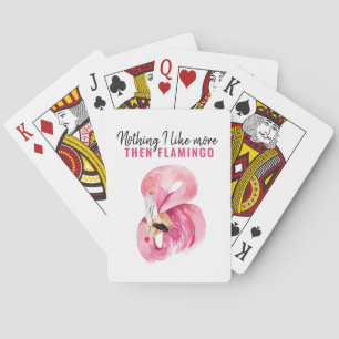 Jeu De Cartes Aquarelle rose exotique moderne Flamant rose cadea