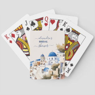Jeu De Cartes Aquarelle Santorini Destination Bride