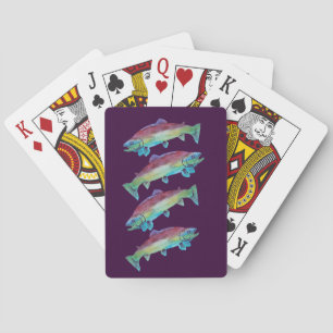 Jeu De Cartes Aquarelle truite