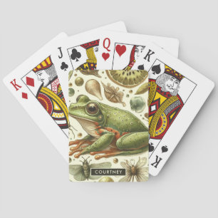 Jeu De Cartes Aquarelle vintage de grenouille
