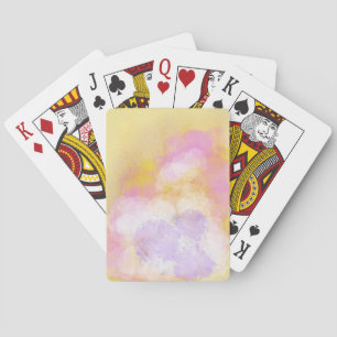 Jeu De Cartes Aquarelles Abstraites - Arrière - plan orange