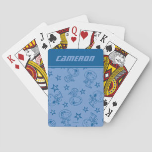 Jeu De Cartes Arachides Snoopy L'astronaute de l'espace bleu Jou