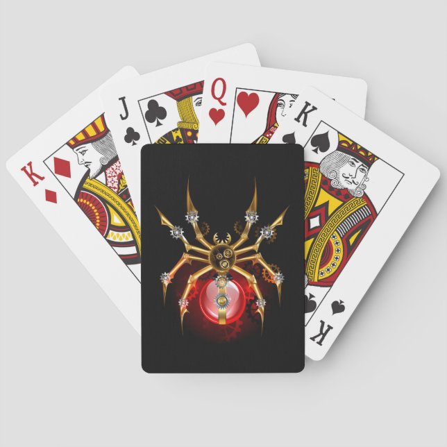 Jeu De Cartes Araignée en vapeur noire (dos)