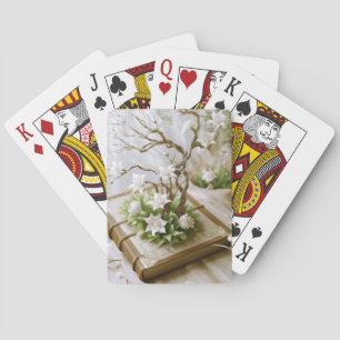 Jeu De Cartes Arbre à fleurs qui pousse à partir d'un livre