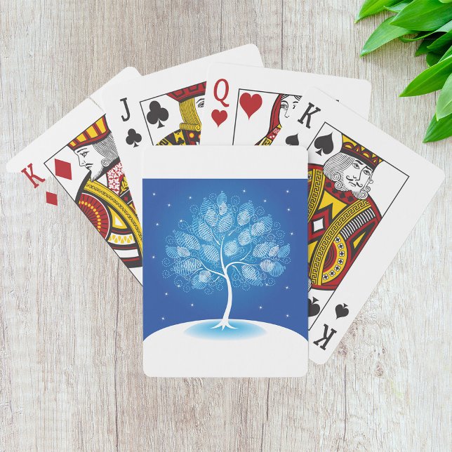 Jeu De Cartes Arbre Blanc Dans La Neige (Créateur téléchargé)