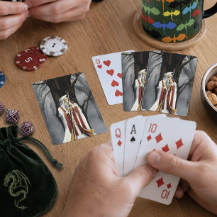 Jeu De Cartes Arbre de chêne corbeau sorcier blanc mystique fant