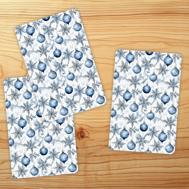 Jeu De Cartes Arbre de Noël bleu Motif (Créateur téléchargé)