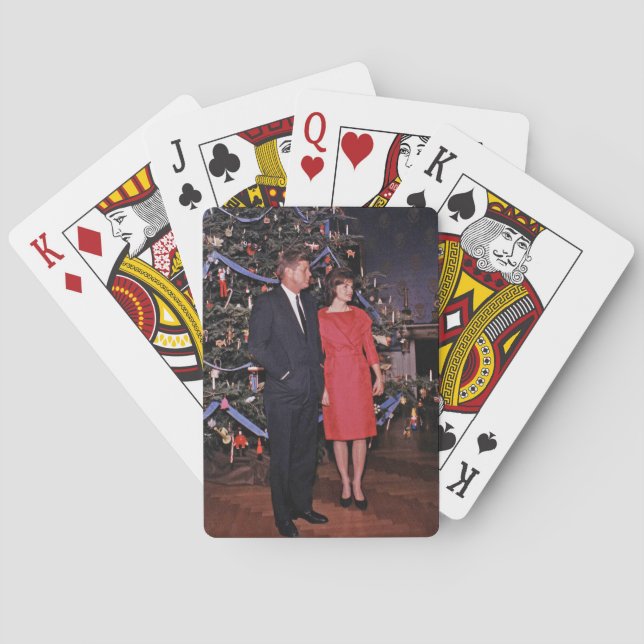 Jeu De Cartes Arbre de Noël Président John Kennedy & Jacqueline (dos)