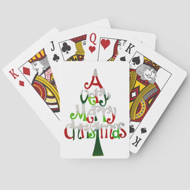 Jeu De Cartes Arbre de Noël très joyeux (dos)