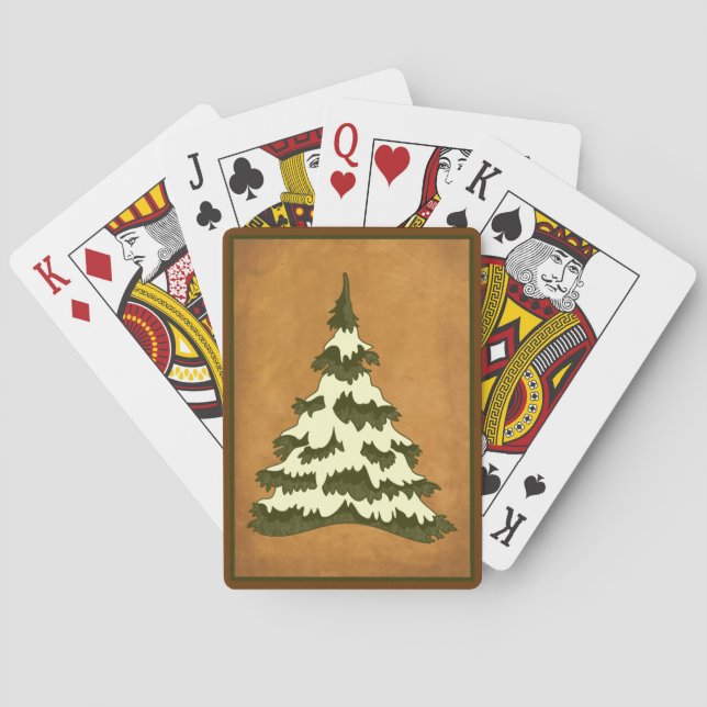 Jeu De Cartes Arbre de Noël Vintage Jouer aux cartes (dos)