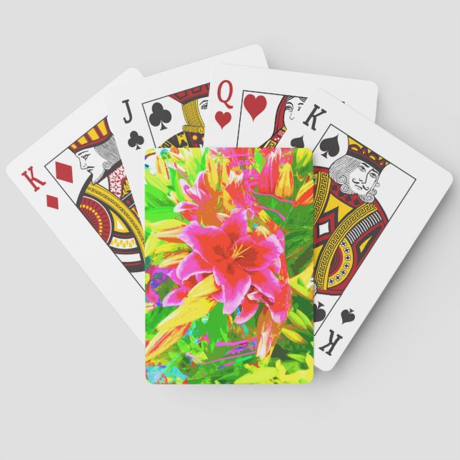 Jeu De Cartes Arbres au néon (dos)