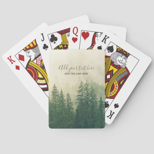 Jeu De Cartes Arbres de la forêt de pins sur mesure (dos)