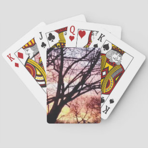 Jeu De Cartes Arbres - Lever de soleil hivernal