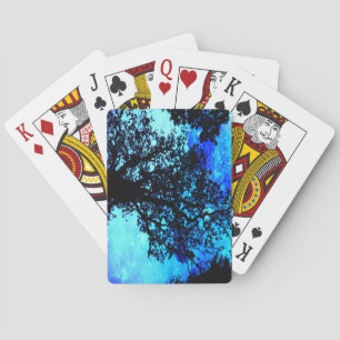 Jeu De Cartes Arbres noirs Turquoise Espace périphérique