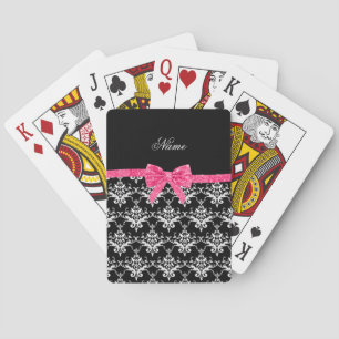 Jeu De Cartes Arc blanc noir nommé fait sur commande de parties